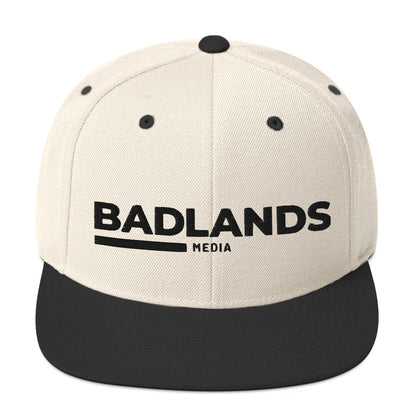 Badlands Snapback Hat with black logo