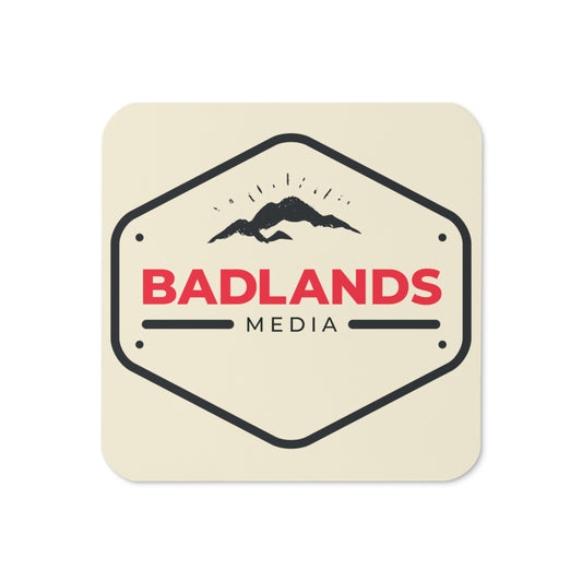 Badlands Cork-Back Coaster in cream
