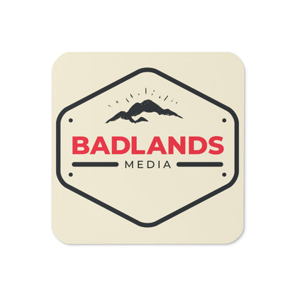 Badlands Cork-Back Coaster in cream