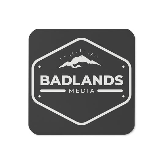 Badlands Cork-Back Coaster in black