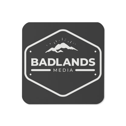 Badlands Cork-Back Coaster in black