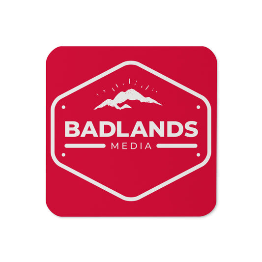 Badlands Cork-Back Coaster in cherry