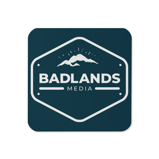 Badlands Cork-Back Coaster in admiral blue