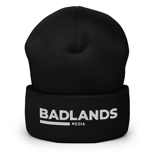 Badlands Cuffed Beanie with white logo