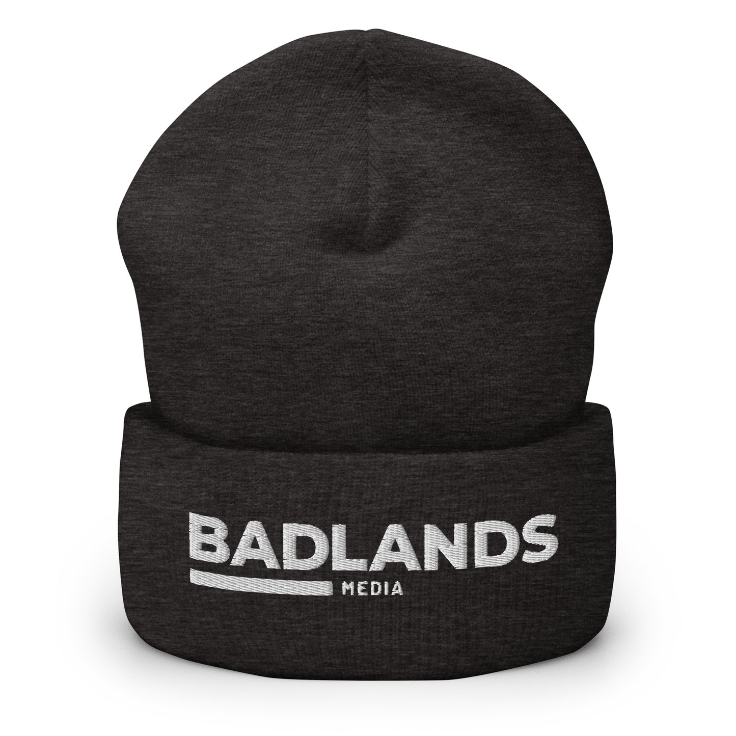 Badlands Cuffed Beanie with white logo