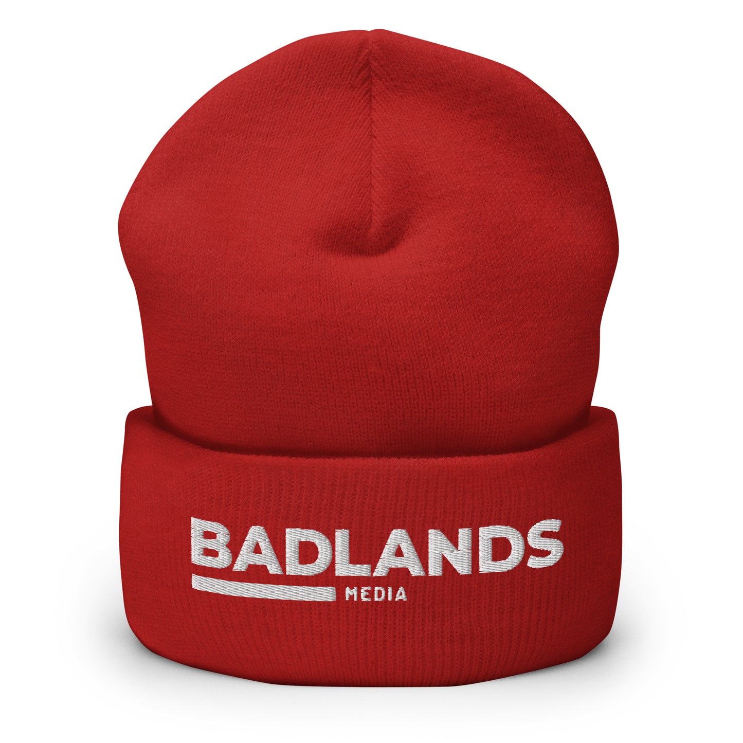 Badlands Cuffed Beanie with white logo