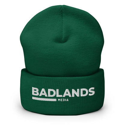 Badlands Cuffed Beanie with white logo