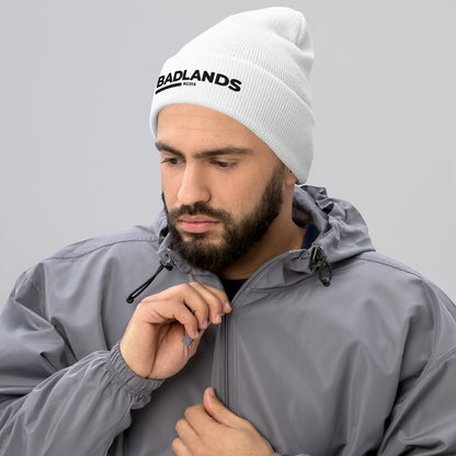 Badlands Cuffed Beanie with black logo