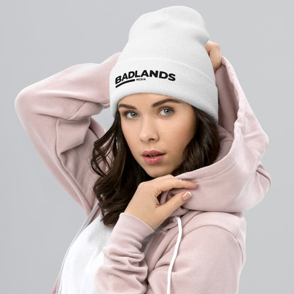 Badlands Cuffed Beanie with black logo