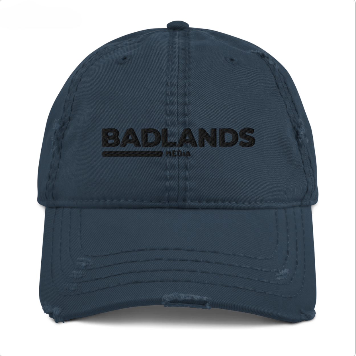 Badlands Distressed Dad Hat (black logo)