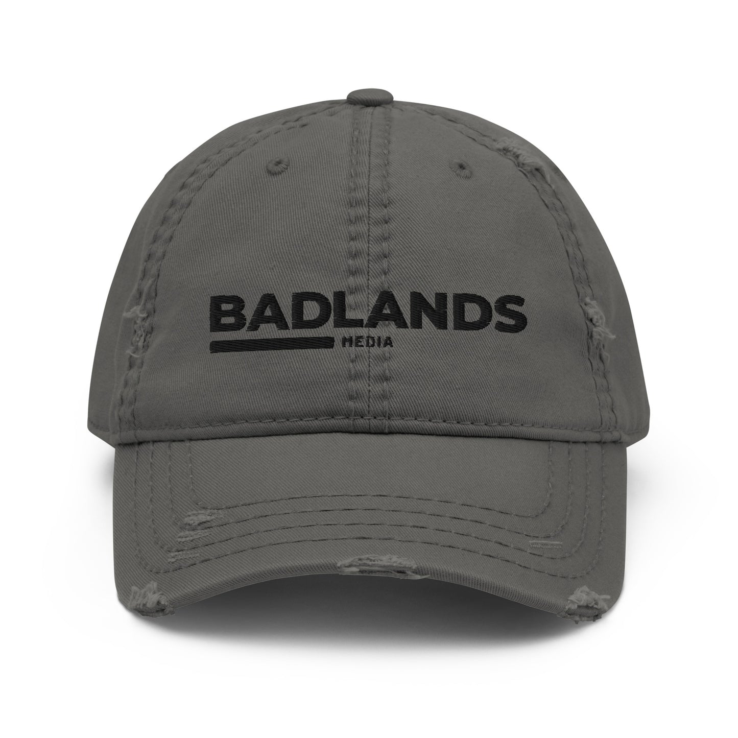 Badlands Distressed Dad Hat (black logo)