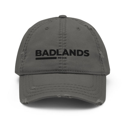 Badlands Distressed Dad Hat (black logo)