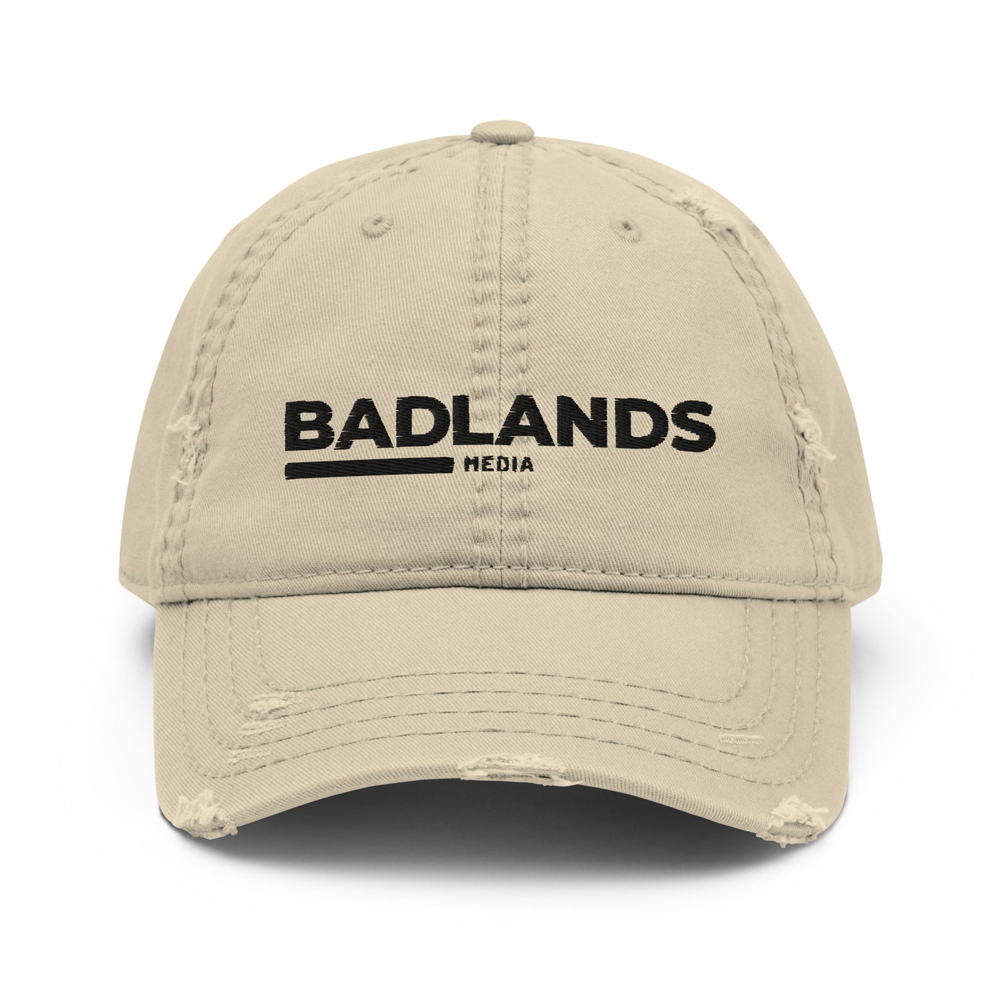 Badlands Distressed Dad Hat (black logo)