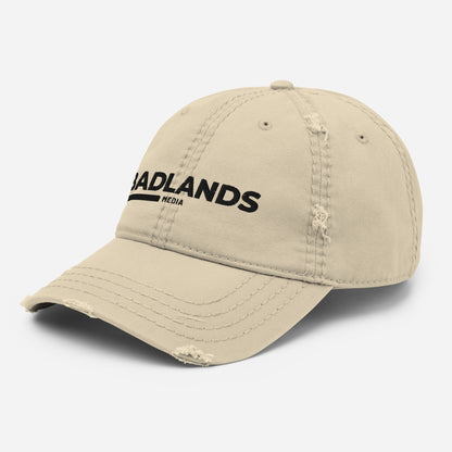 Badlands Distressed Dad Hat (black logo)