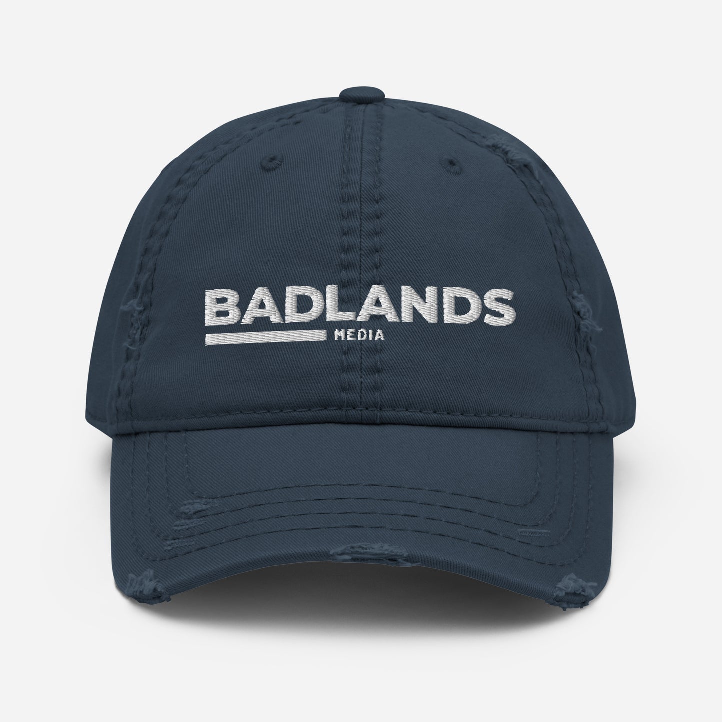 Badlands Distressed Dad Hat (white logo)