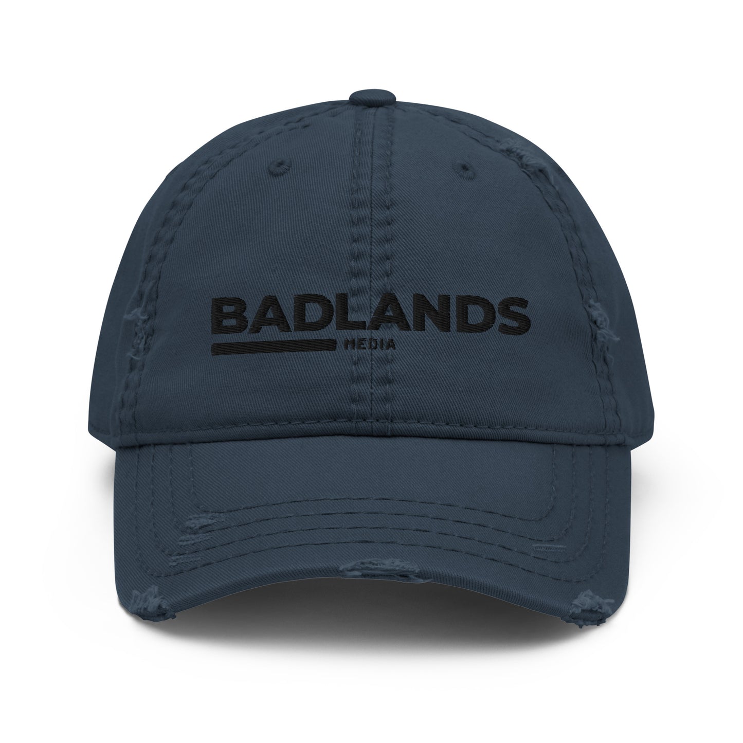 Badlands Distressed Dad Hat (black logo)