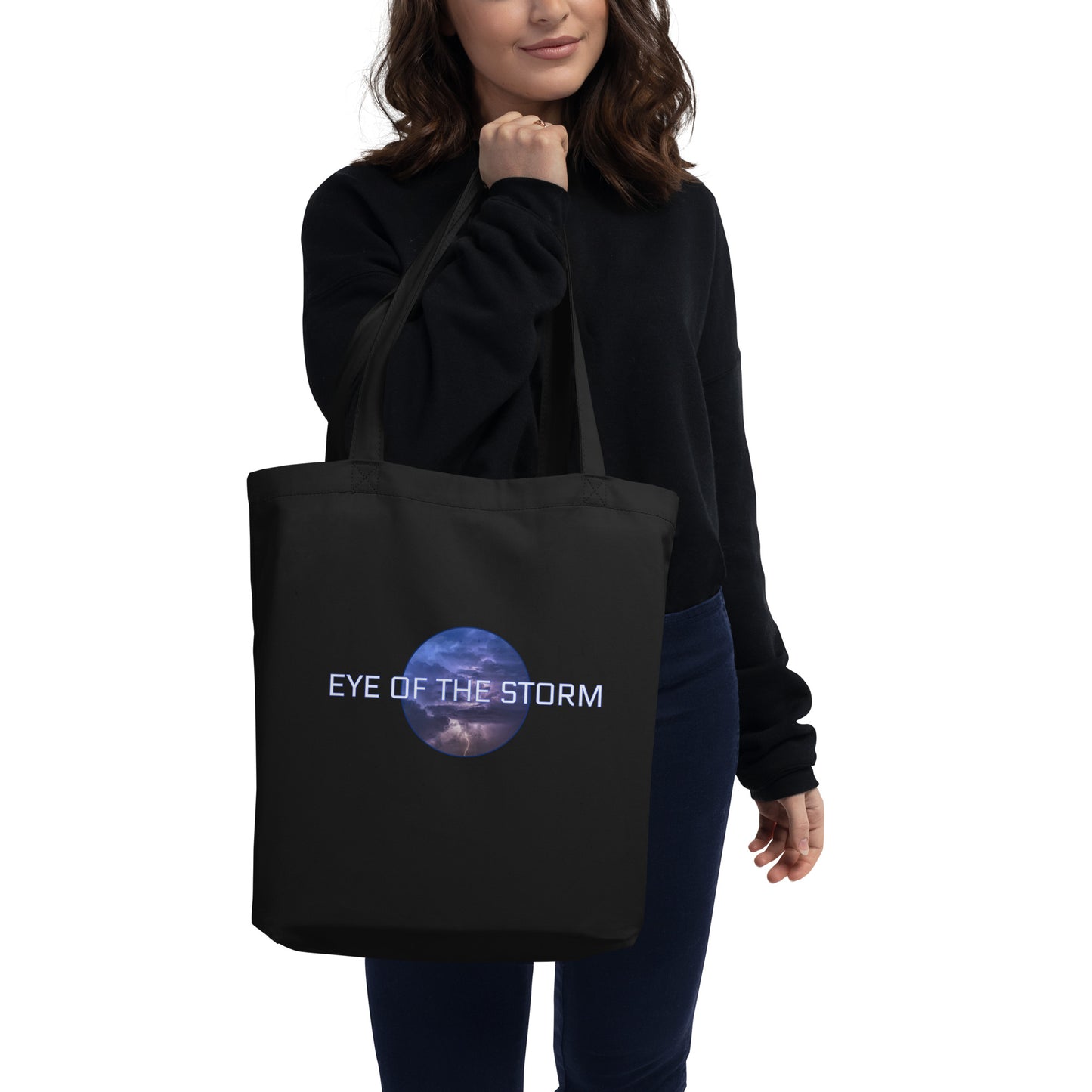 Eye of the Storm Eco Tote Bag (black)