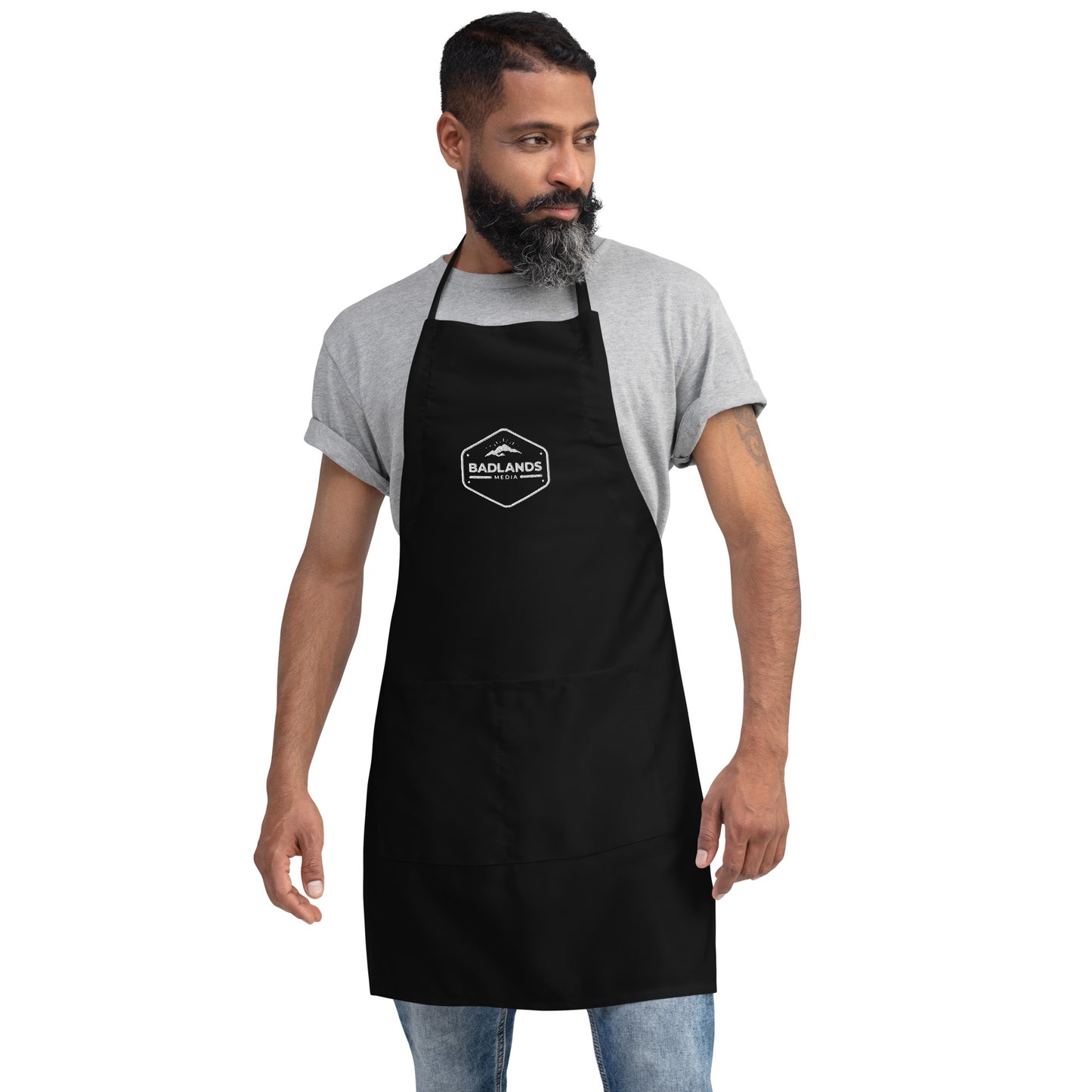 Badlands Embroidered Apron in black