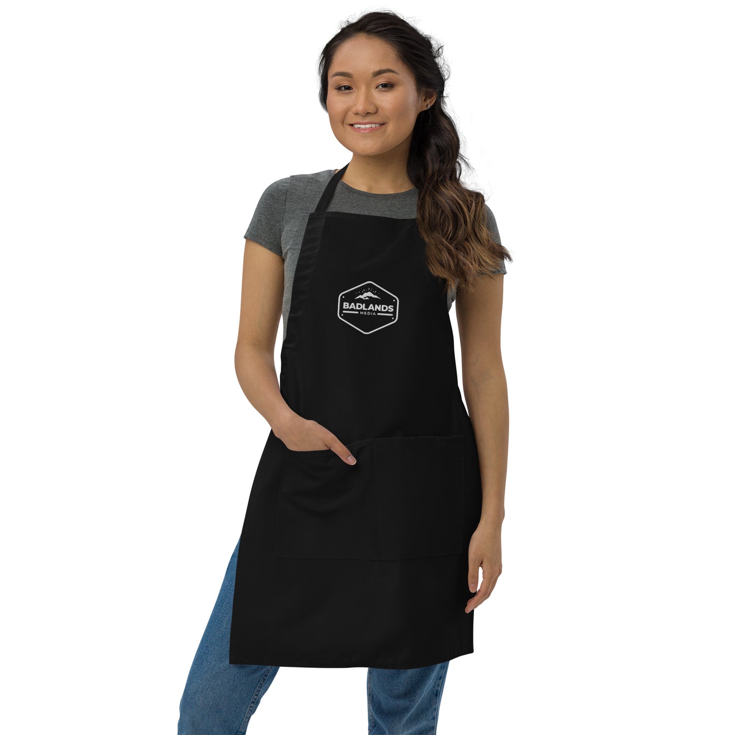 Badlands Embroidered Apron in black