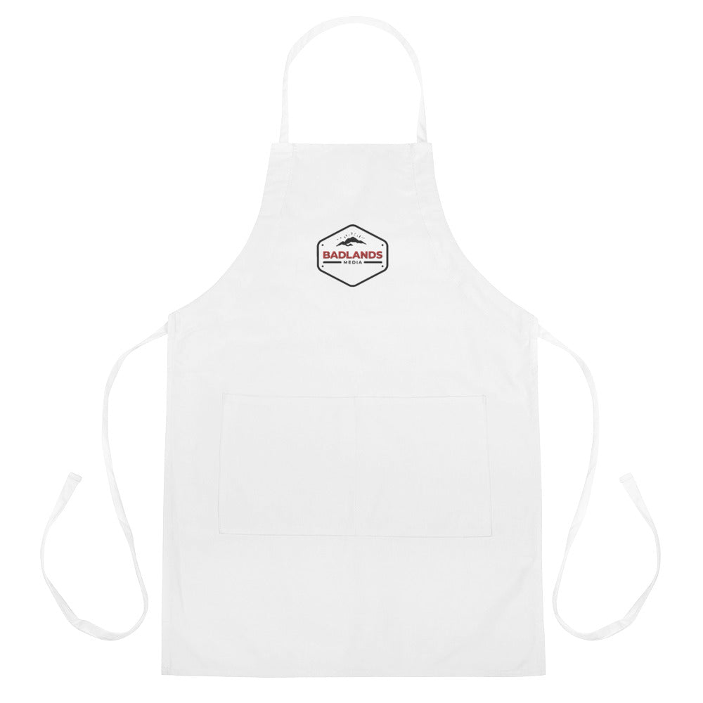 Badlands Embroidered Apron in white