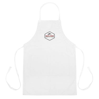 Badlands Embroidered Apron in white