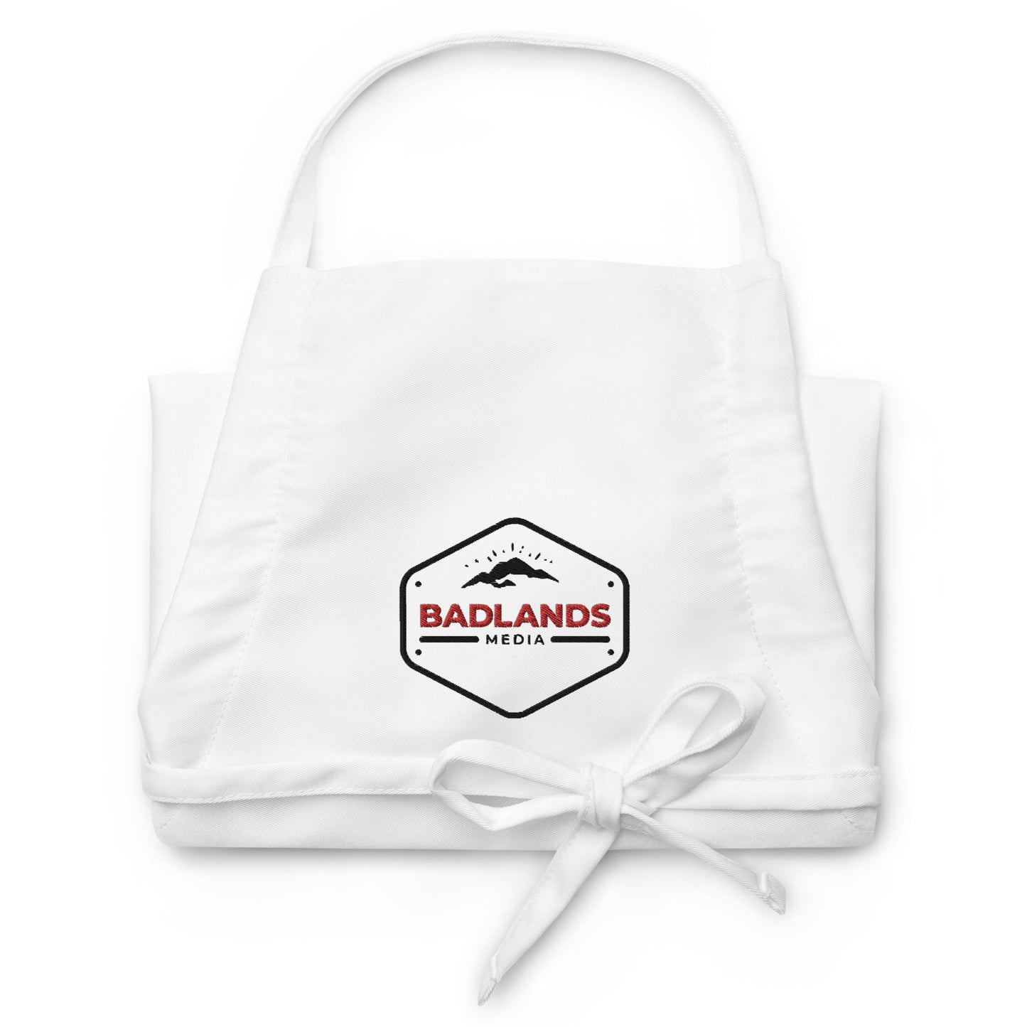 Badlands Embroidered Apron in white