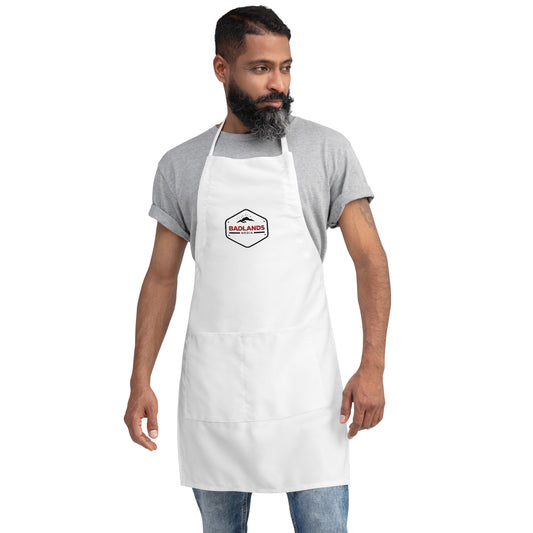 Badlands Embroidered Apron in white