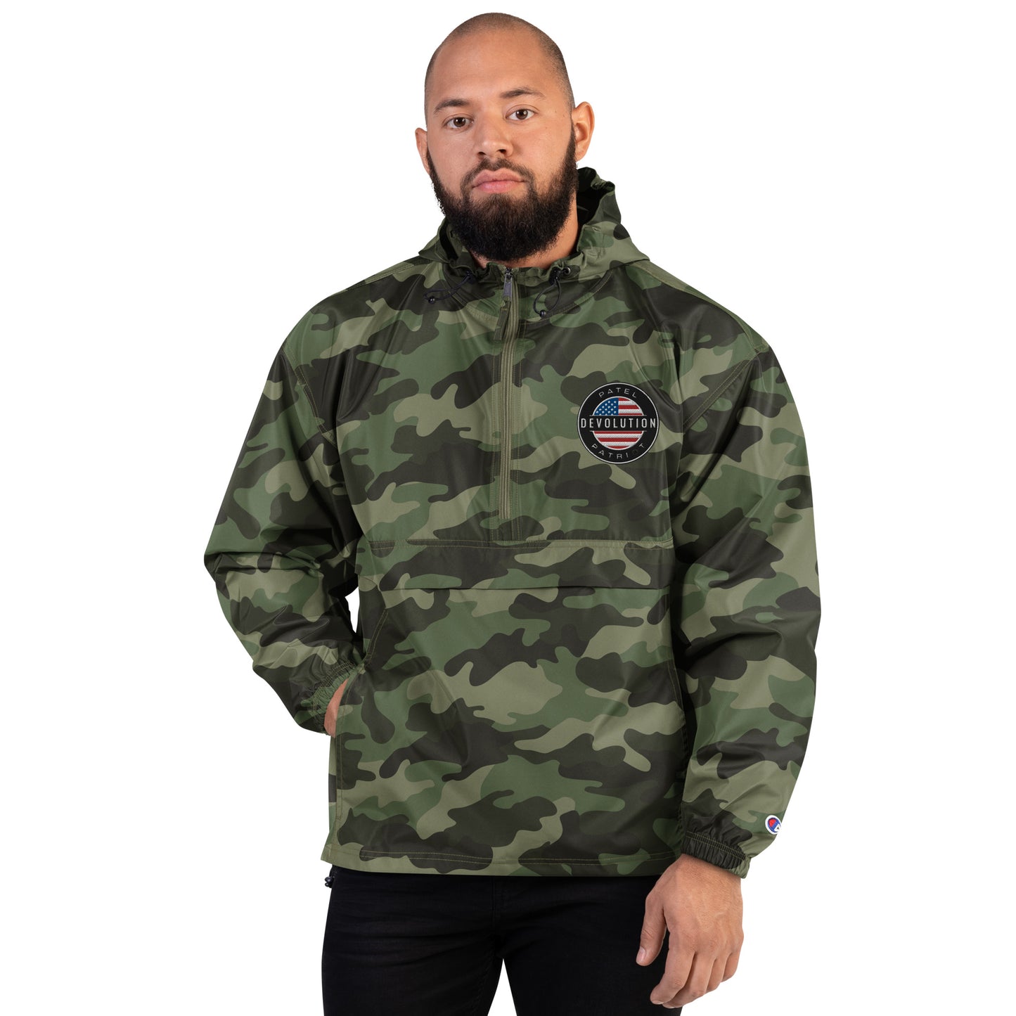 Devolution Circle Embroidered Champion Packable Jacket