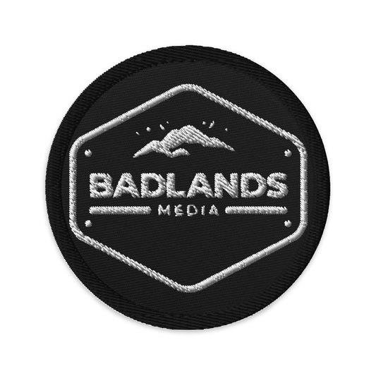 Badlands Embroidered Circle Patch in black