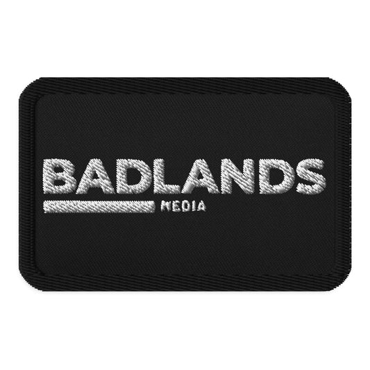 Badlands Embroidered Rectangular Patch in black