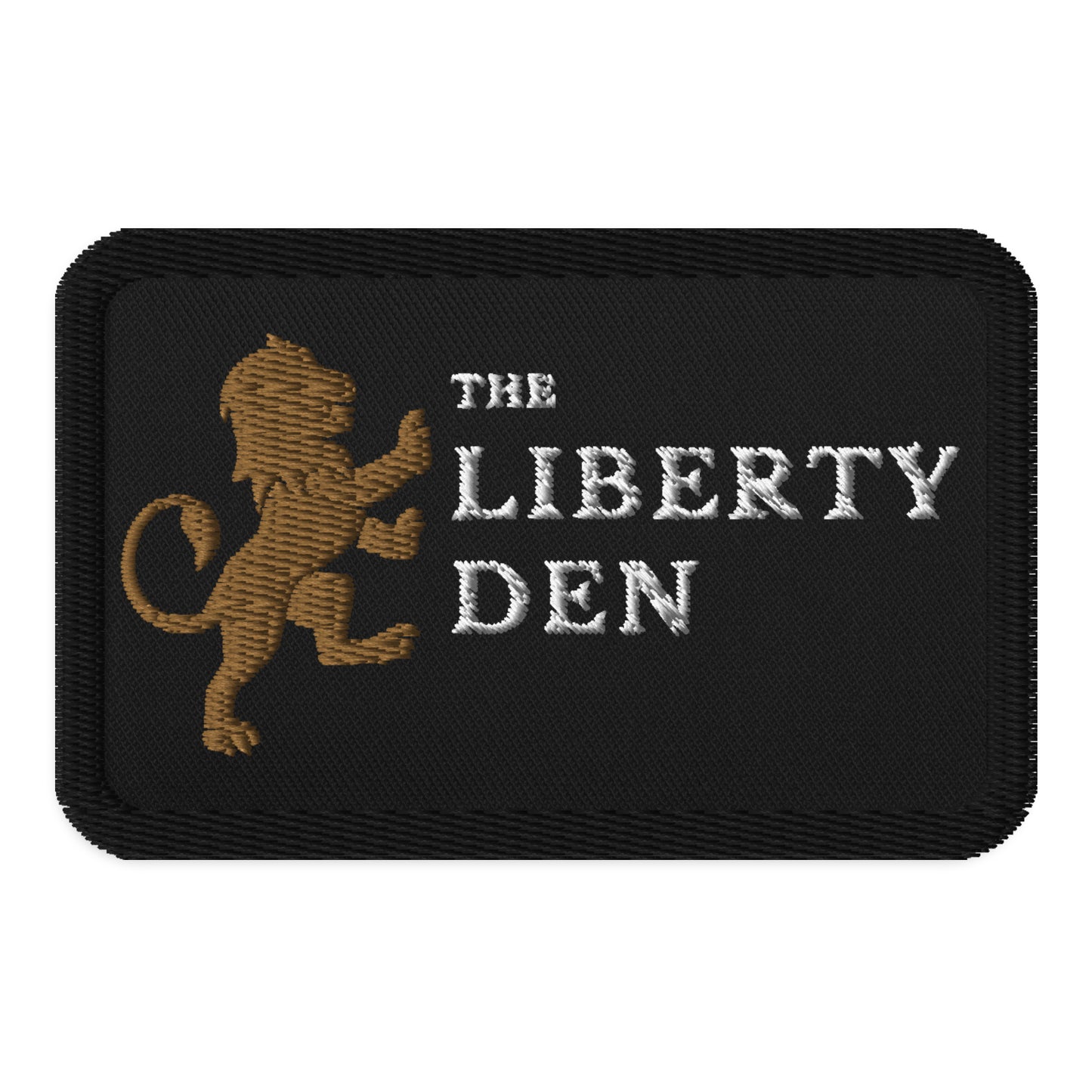 The Liberty Den Embroidered Patch (black)