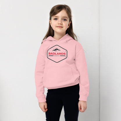 Badlands Kids Unisex Hoodie (red/blk logo)