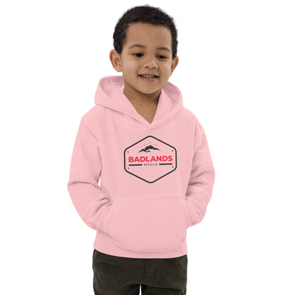 Badlands Kids Unisex Hoodie (red/blk logo)