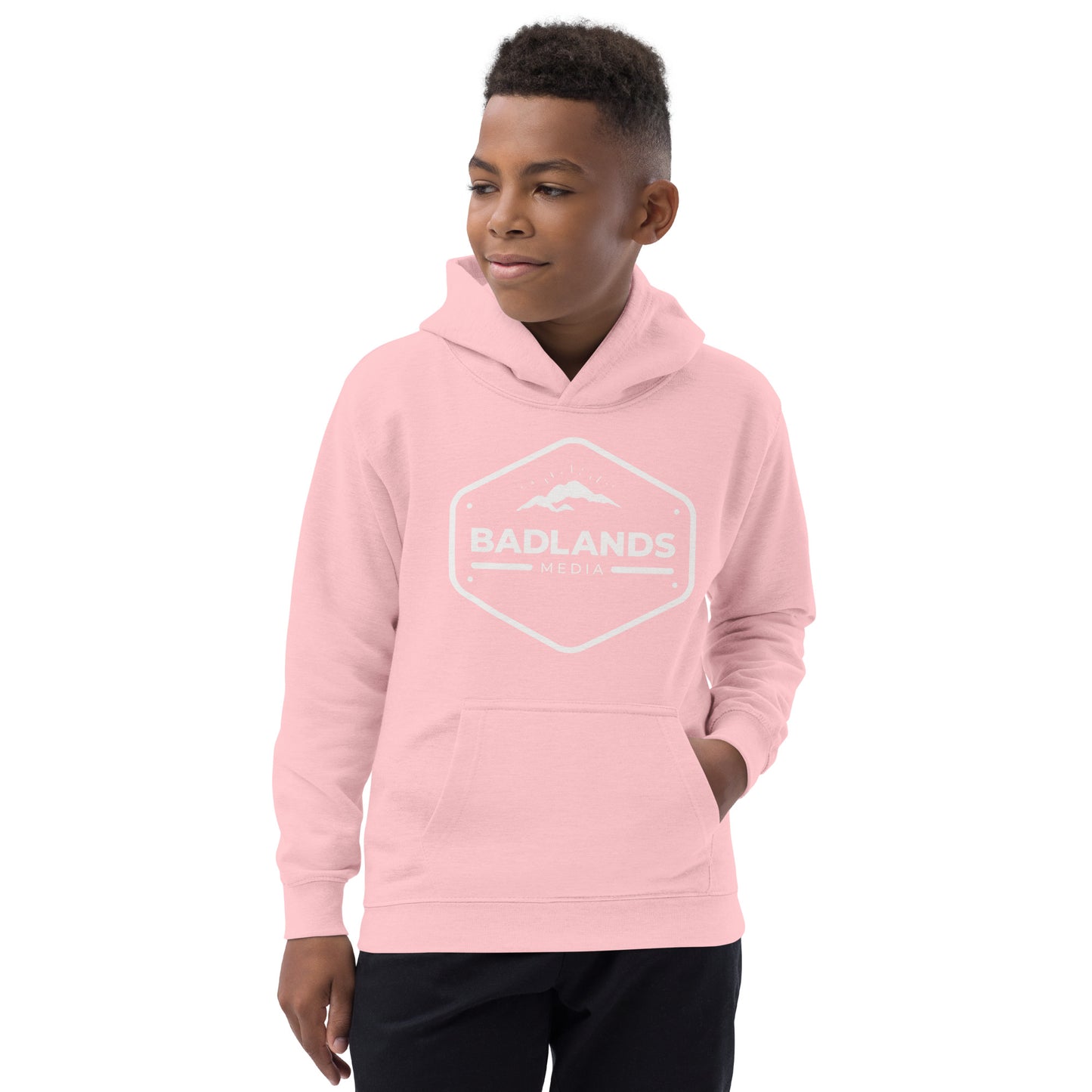 Badlands Kids Unisex Hoodie (white logo)