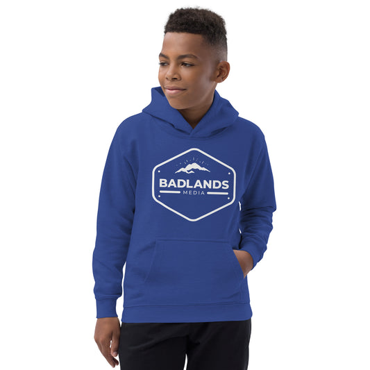 Badlands Kids Unisex Hoodie (white logo)
