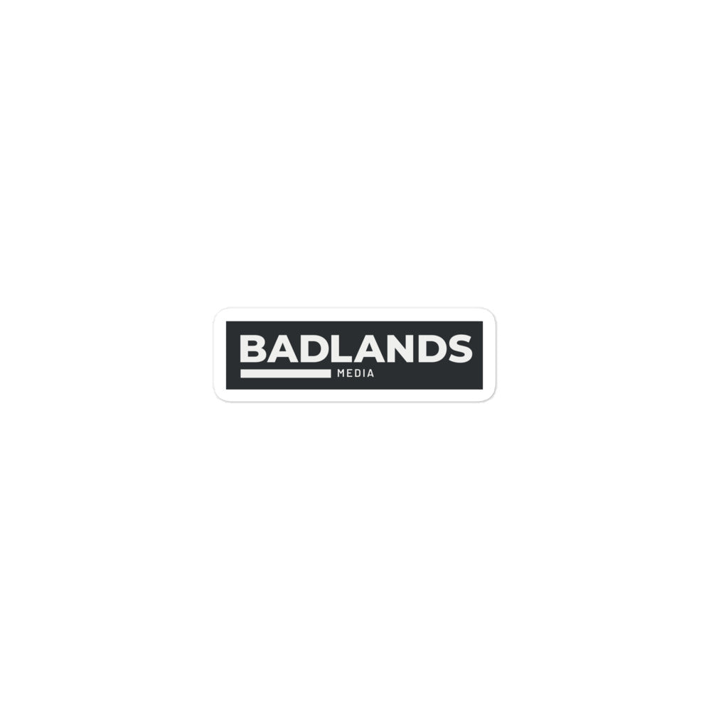 Badlands Black and White Bubble-Free Stickers