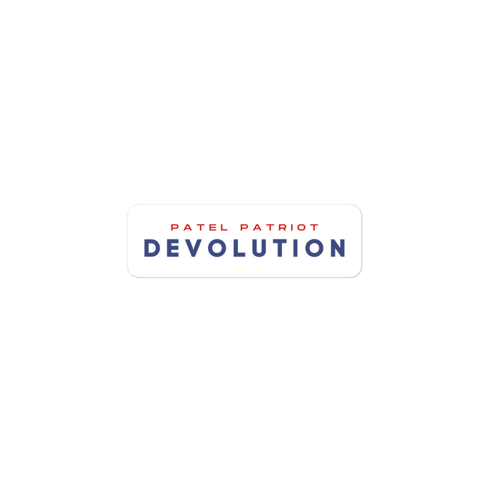 Devolution Bubble-free stickers (white)