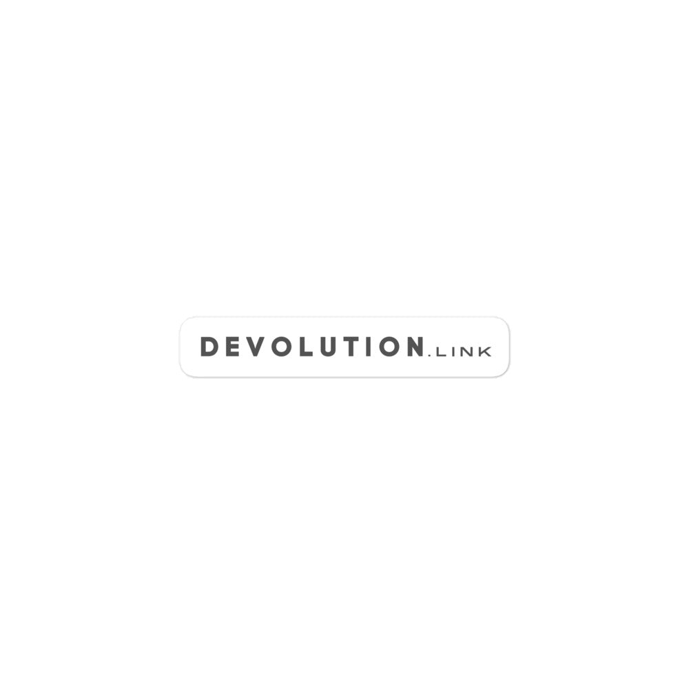 Devolution.link Bubble-free stickers (gray)