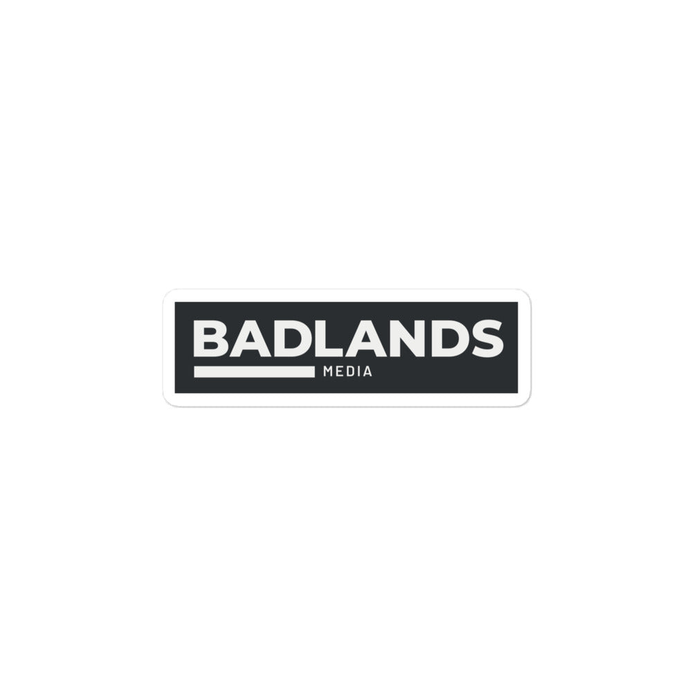 Badlands Black and White Bubble-Free Stickers