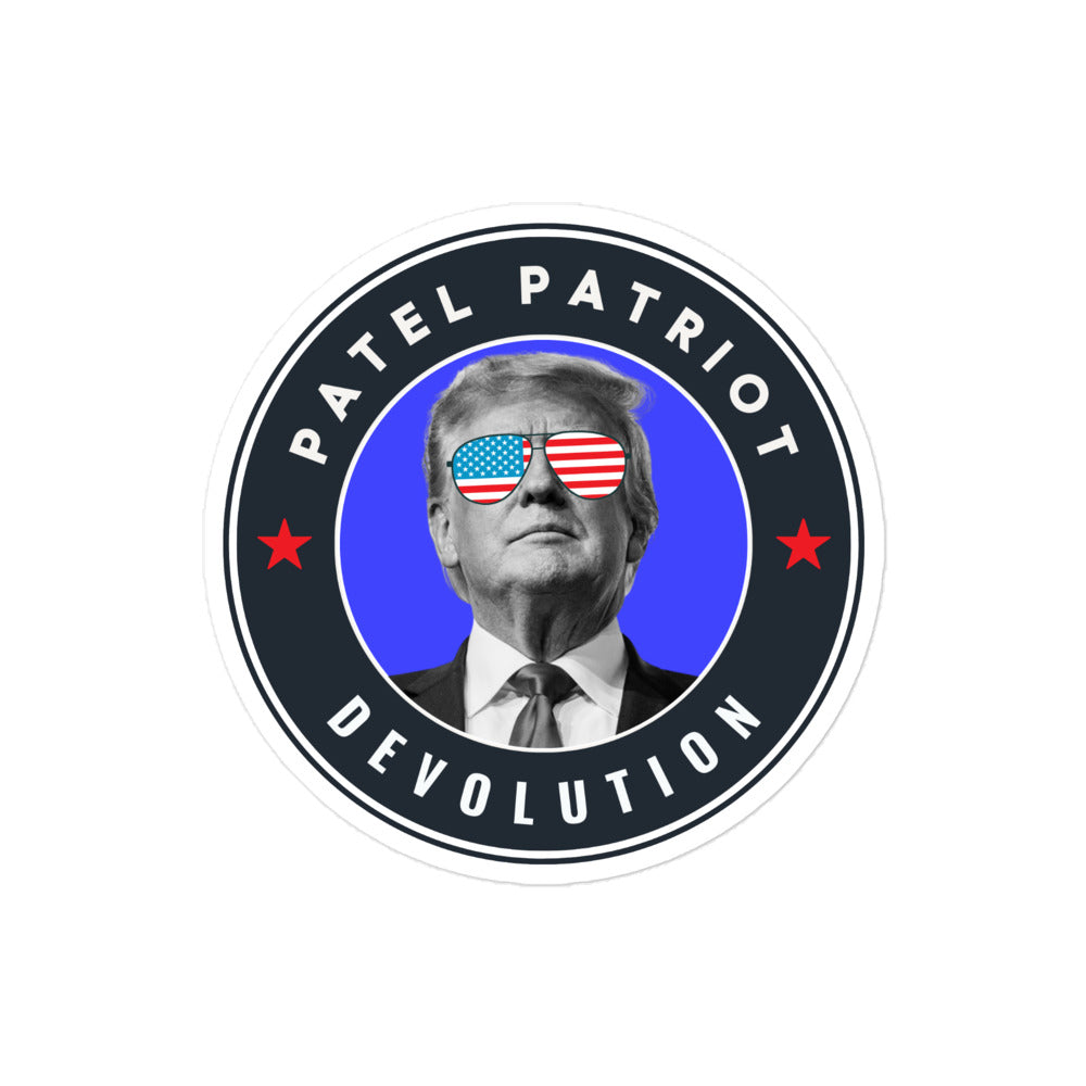 Trump Devolution Bubble-free stickers