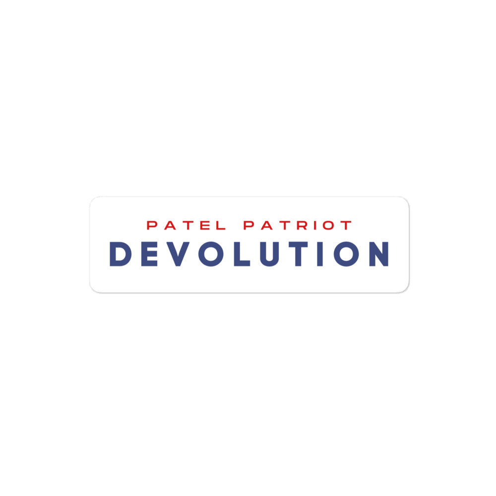 Devolution Bubble-free stickers (white)
