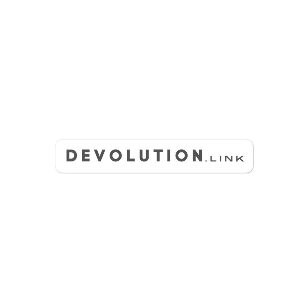 Devolution.link Bubble-free stickers (gray)