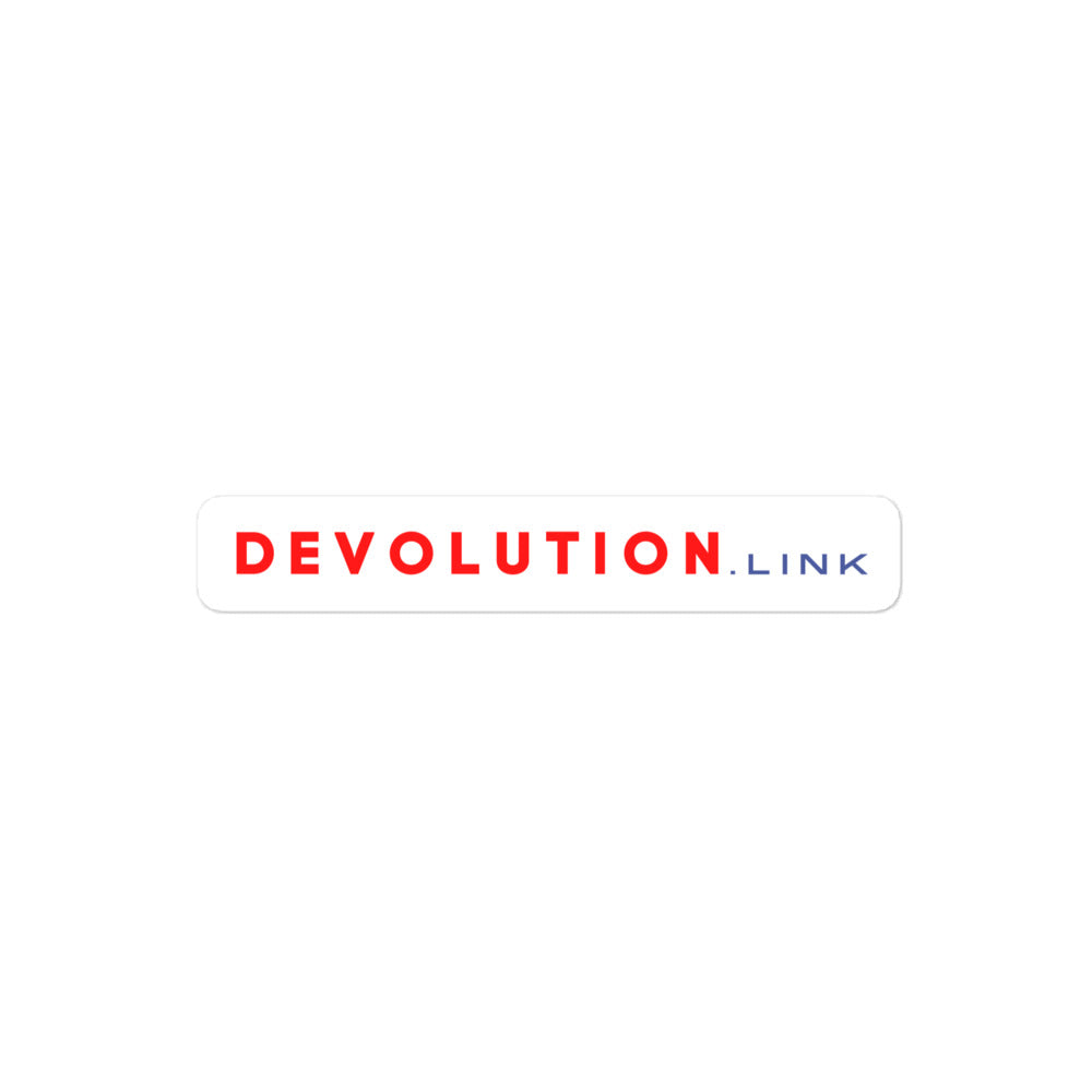 Devolution.link Bubble-free stickers (red, white and blue)