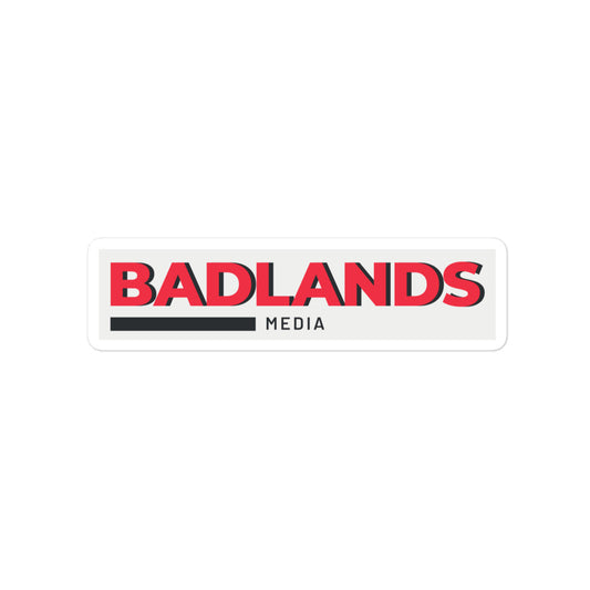 Badlands Red Logo Bubble-Free Stickers