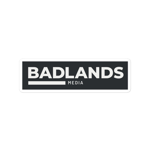 Badlands Black and White Bubble-Free Stickers