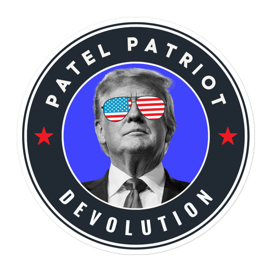 Trump Devolution Bubble-free stickers