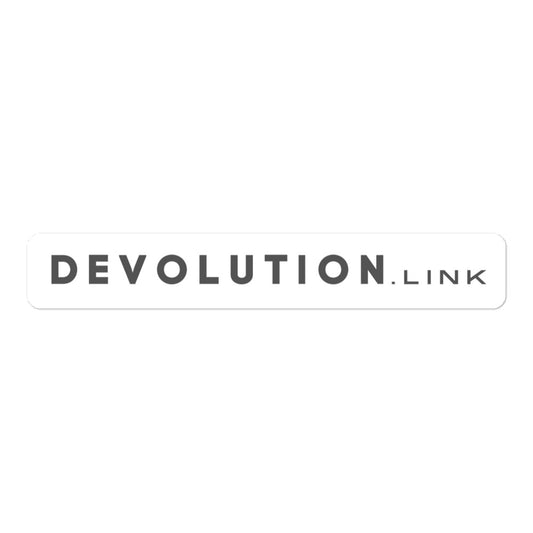 Devolution.link Bubble-free stickers (gray)