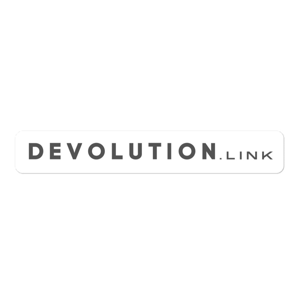 Devolution.link Bubble-free stickers (gray)