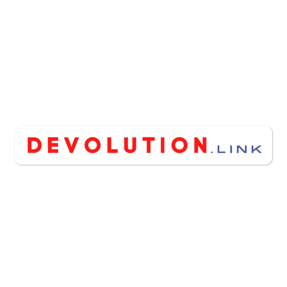 Devolution.link Bubble-free stickers (red, white and blue)