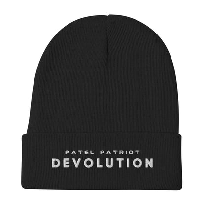 Devolution Embroidered Beanie (white logo)